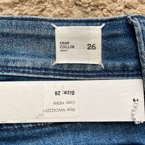 HUDSON COLLIN FLAP SKINNY CROP MED WASH BLUE SIZE 26 NWT - Picture 5 of 14